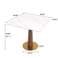 Solid Wood Conversation Table – Multi-Shape & Material Options + Column Base, Light Retro Leisure Table