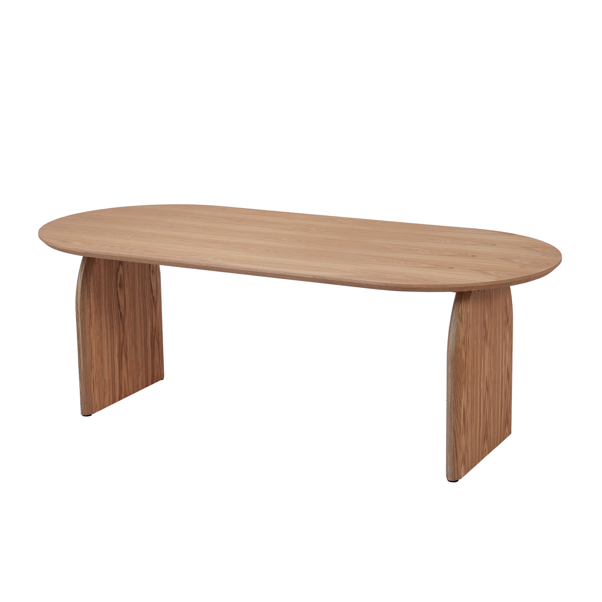 Curved Leg Oval Dining Table – 2 Color Options & 3 Sizes (Natural Wood/Black)