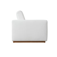 Minimalist Modern Sherpa Sectional Loveseat