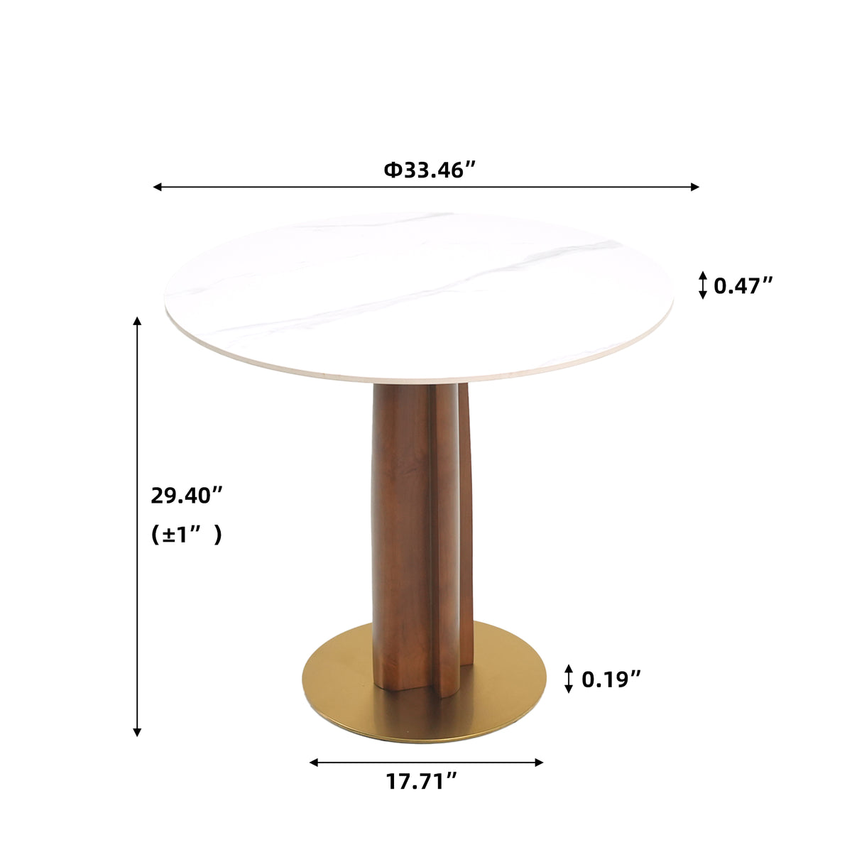 Light Luxury Conversation Table – Multi-Shape & Material Options + Multi-Column Solid Wood Leg, Retro Luxury Leisure Table