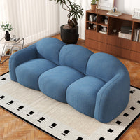 Double Armrest Cloud Sofa, Compressed Pure Sponge Teddy Velvet Couch, 4 Color Options Plush Upholstered Sofa for Living Room