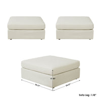 Modular L-Shaped Boucle Sectional Sofa, 2 Color Options, Freely Reconfigurable Fabric Couch with Chaise Lounge