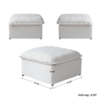 Modular L-Shaped Linen-Look Sectional Sofa, 4 Color Options, Freely Reconfigurable Couch with Removable Washable Covers & Sturdy Iron Frame