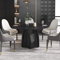 2 Sizes, 3 Tabletop Colors & 2 Leg Colors Round Dining Table – Optional Rotating Lazy Susan