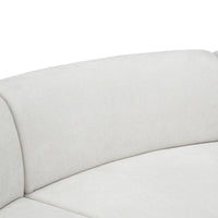 Curved Modular Sofa with Textured Fabric – Modern Minimalist Sectional