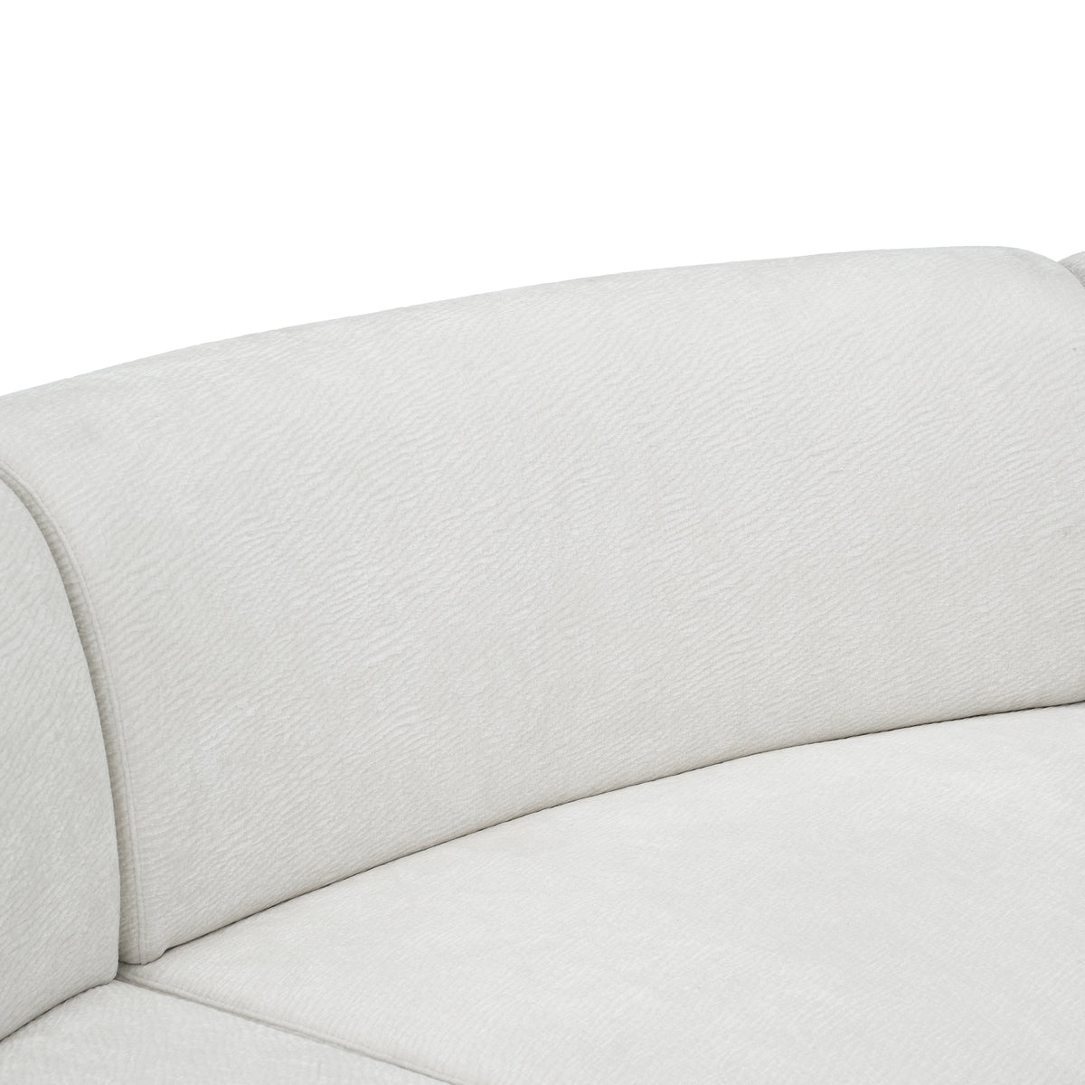 Curved Modular Sofa with Textured Fabric – Modern Minimalist Sectional