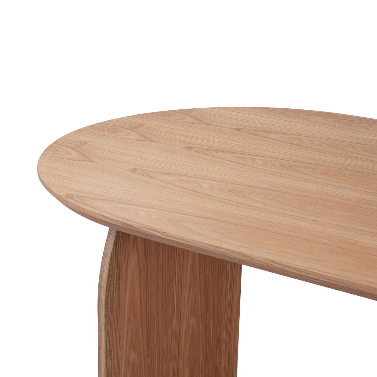 Curved Leg Oval Dining Table – 2 Color Options & 3 Sizes (Natural Wood/Black)