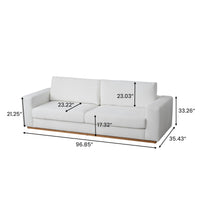 Minimalist Modern Sherpa Sectional Loveseat