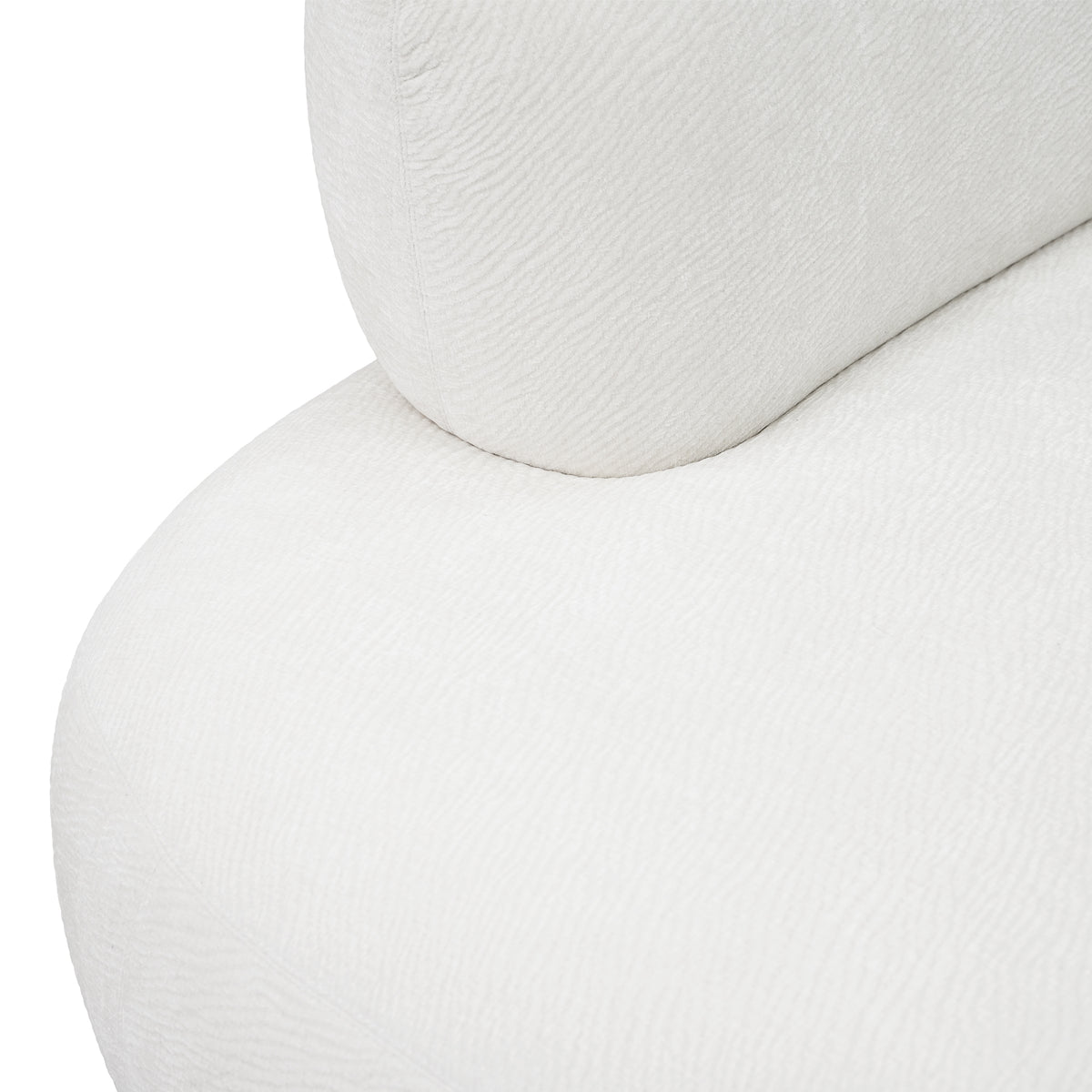 Curved Modular Sofa with Textured Fabric – Modern Minimalist Sectional