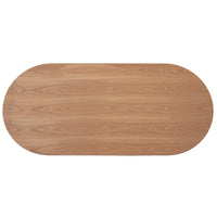 Curved Leg Oval Dining Table – 2 Color Options & 3 Sizes (Natural Wood/Black)
