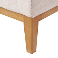 L-Shaped Linen-Look Sectional Sofa with Solid Wood Legs, Modular Chaise Couch for Living Room