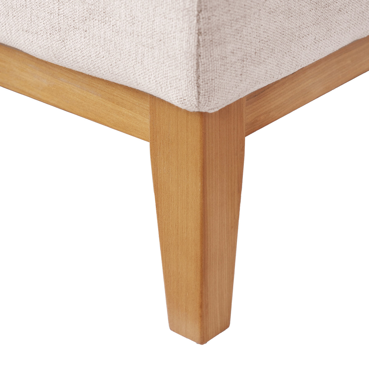 L-Shaped Linen-Look Sectional Sofa with Solid Wood Legs, Modular Chaise Couch for Living Room