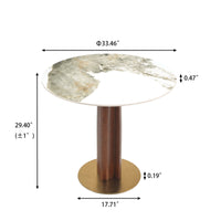 Light Luxury Conversation Table – Multi-Shape & Material Options + Multi-Column Solid Wood Leg, Retro Luxury Leisure Table