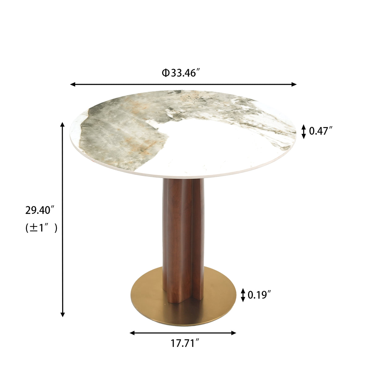 Light Luxury Conversation Table – Multi-Shape & Material Options + Multi-Column Solid Wood Leg, Retro Luxury Leisure Table