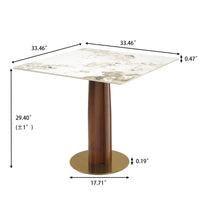 Light Luxury Conversation Table – Multi-Shape & Material Options + Multi-Column Solid Wood Leg, Retro Luxury Leisure Table
