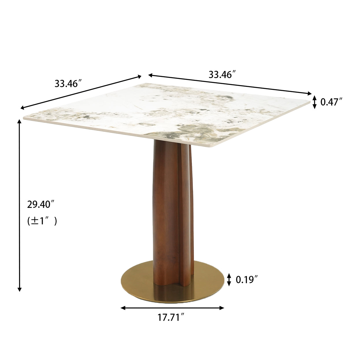 Light Luxury Conversation Table – Multi-Shape & Material Options + Multi-Column Solid Wood Leg, Retro Luxury Leisure Table