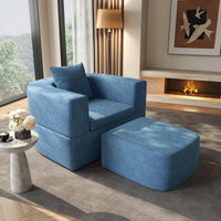 Foldable Sofa Bed, Compressed Pure Sponge Teddy Velvet Floor Couch, 4 Color Options Multi-Functional Sleeper Chair for Living Room Bedroom