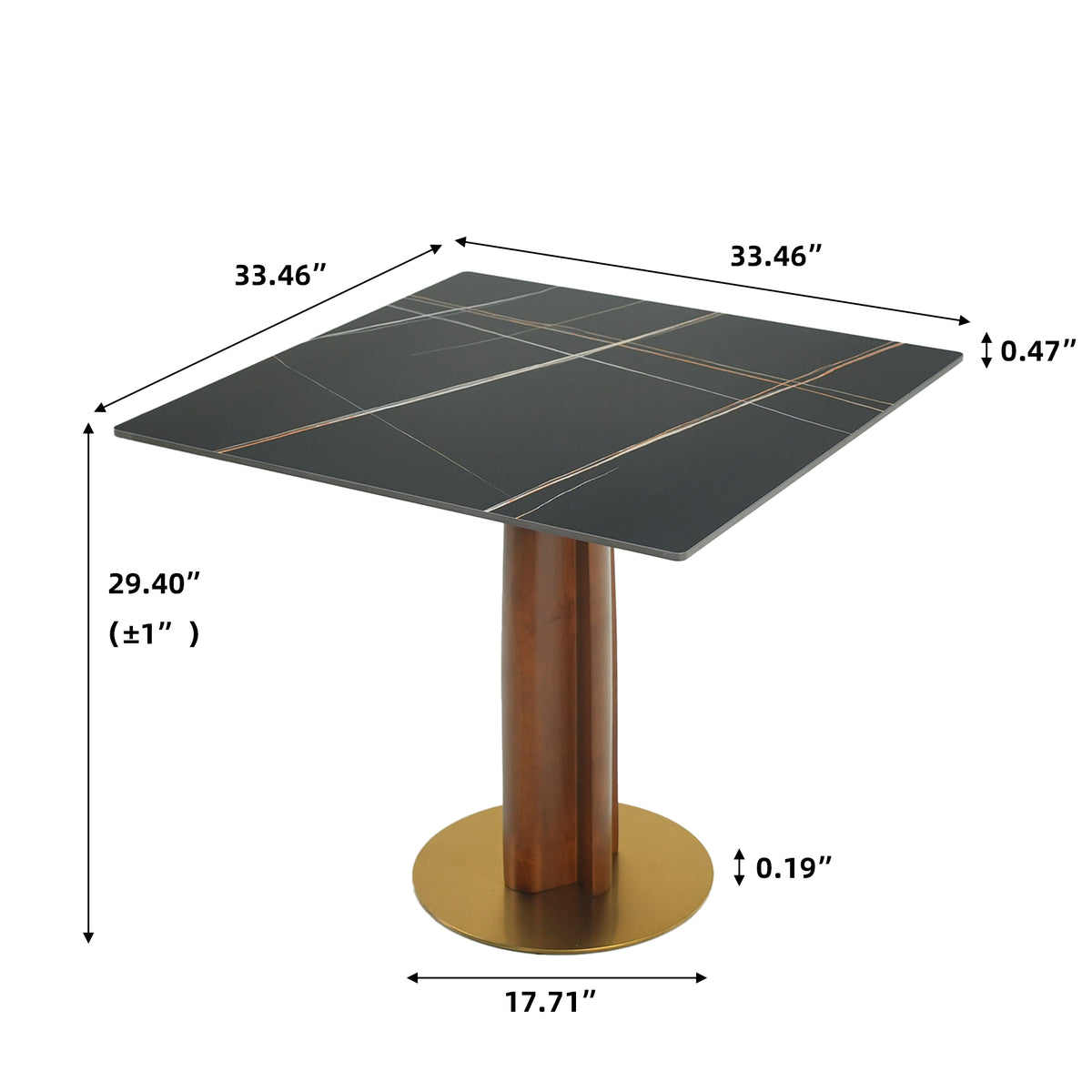 Light Luxury Conversation Table – Multi-Shape & Material Options + Multi-Column Solid Wood Leg, Retro Luxury Leisure Table