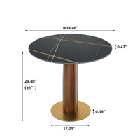 Light Luxury Conversation Table – Multi-Shape & Material Options + Multi-Column Solid Wood Leg, Retro Luxury Leisure Table