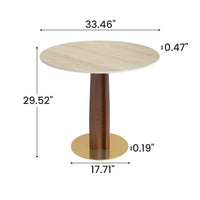 Light Luxury Conversation Table – Multi-Shape & Material Options + Multi-Column Solid Wood Leg, Retro Luxury Leisure Table