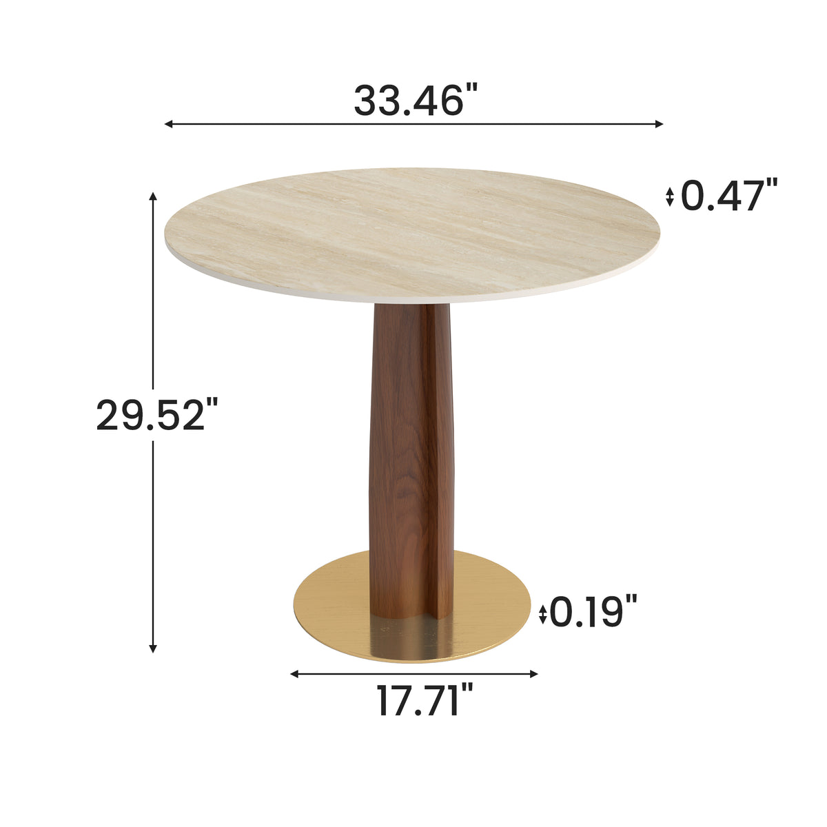 Light Luxury Conversation Table – Multi-Shape & Material Options + Multi-Column Solid Wood Leg, Retro Luxury Leisure Table