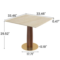 Light Luxury Conversation Table – Multi-Shape & Material Options + Multi-Column Solid Wood Leg, Retro Luxury Leisure Table