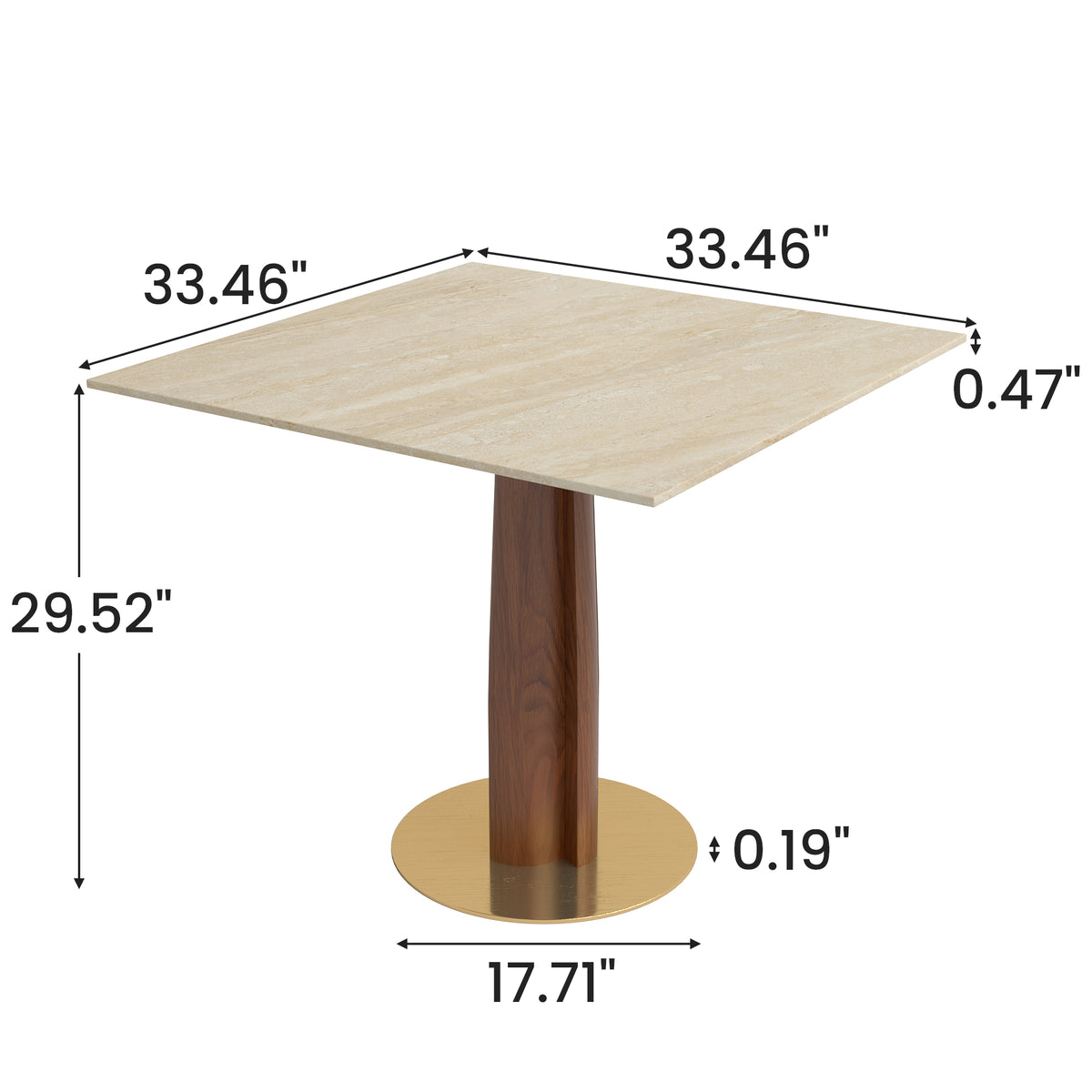 Light Luxury Conversation Table – Multi-Shape & Material Options + Multi-Column Solid Wood Leg, Retro Luxury Leisure Table