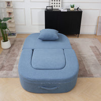 Foldable Sofa Bed, Compressed Pure Sponge Teddy Velvet Floor Couch, 4 Color Options Multi-Functional Sleeper Chair for Living Room Bedroom
