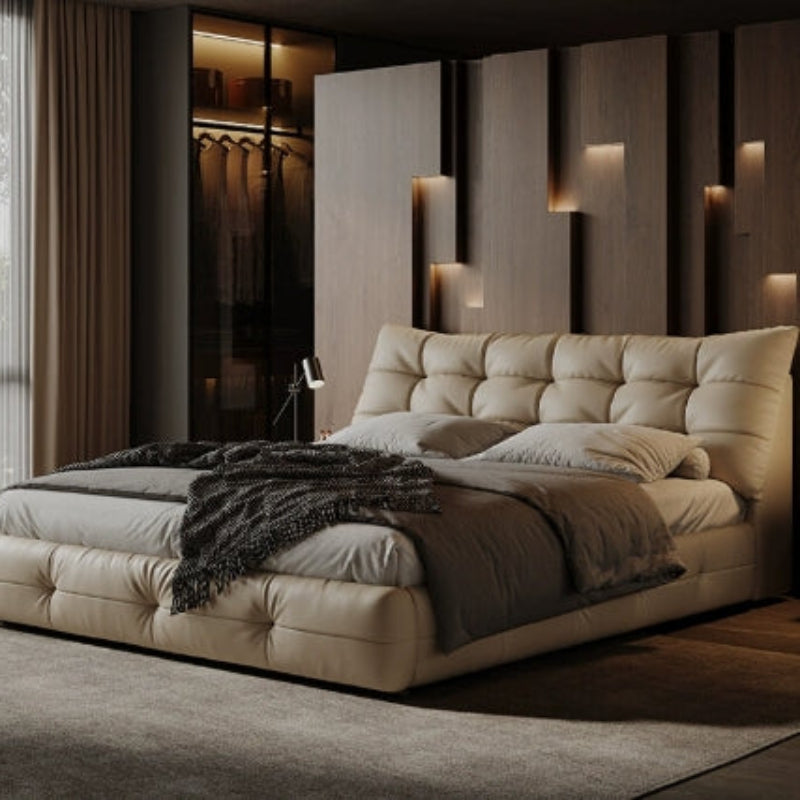 Éclair Puff Leather Bed #07