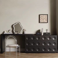NoirArc Modern Lux Corner Dressing Table（Chairs, And Mirrors Are Not Included）