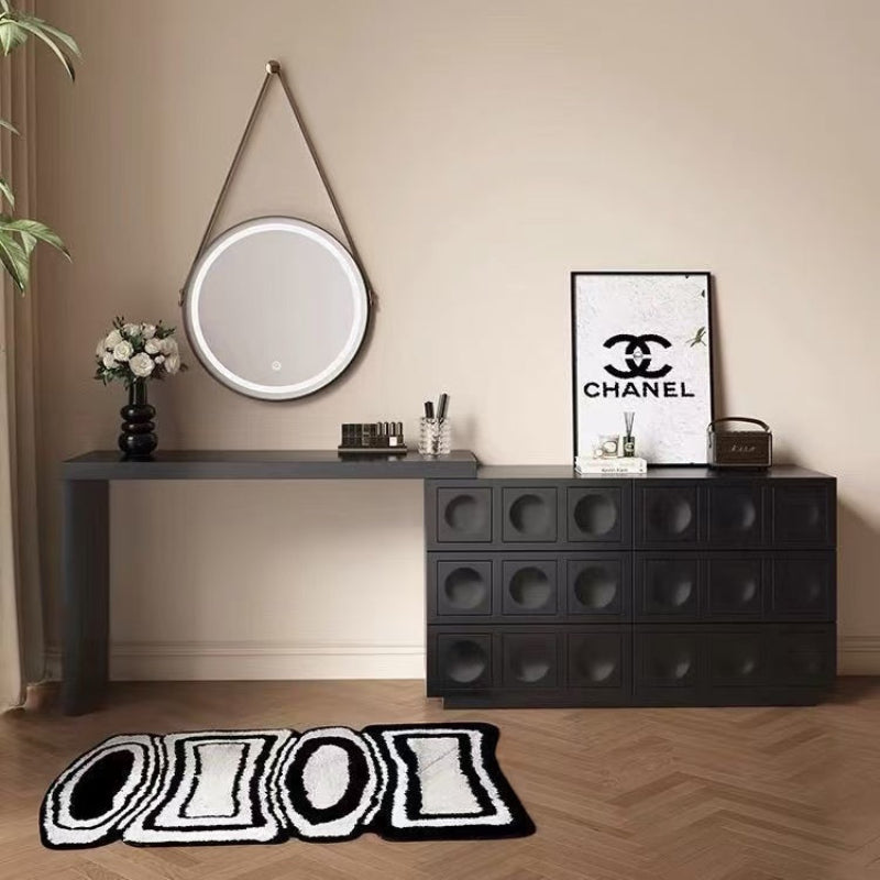 NoirArc Modern Lux Corner Dressing Table（Chairs, And Mirrors Are Not Included）
