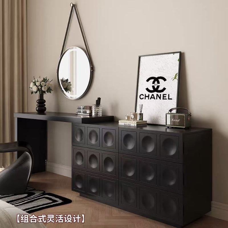NoirArc Modern Lux Corner Dressing Table（Chairs, And Mirrors Are Not Included）