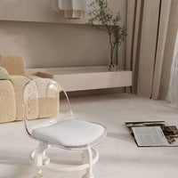 Clear Glide Rolling Stool