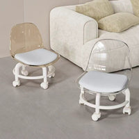 Clear Glide Rolling Stool