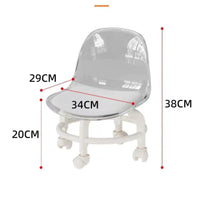 Clear Glide Rolling Stool