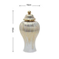 Opulent Gold-Rim Ceramic Vase