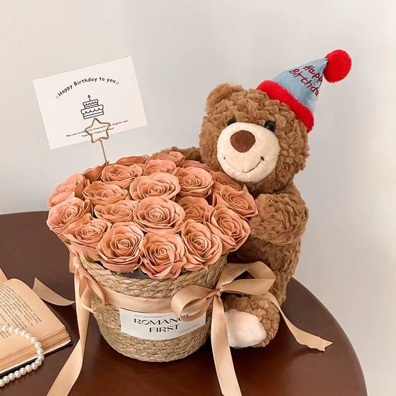 Forever Blooms Teddy Gift Set