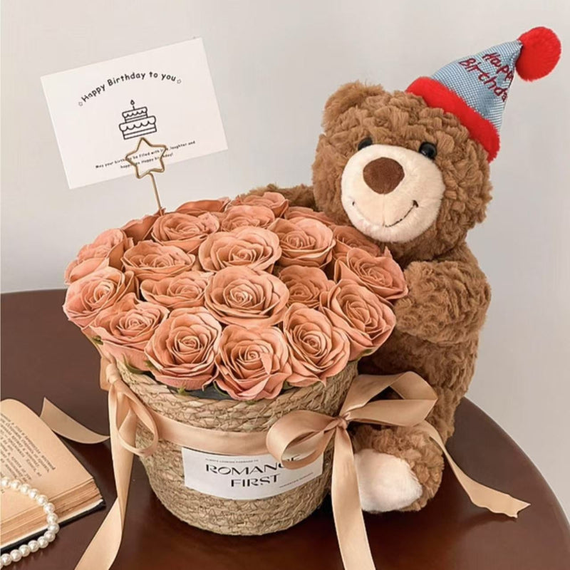 Forever Blooms Teddy Gift Set