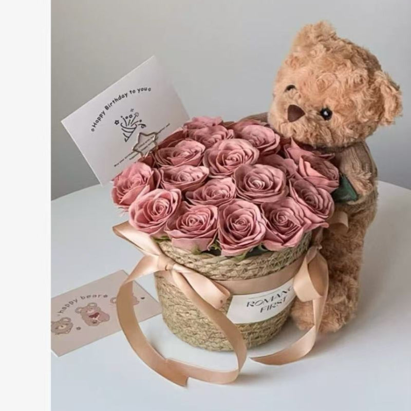Forever Blooms Teddy Gift Set