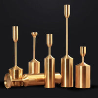 Gilded Elegance Candle Holder Set