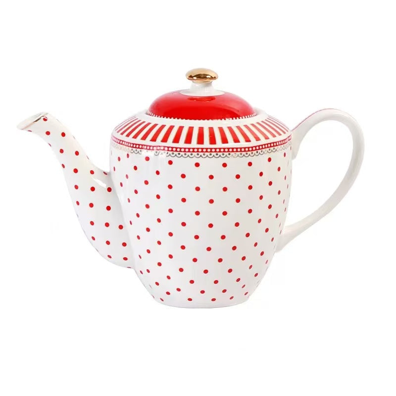 Scarlet Dots Porcelain Tea Set