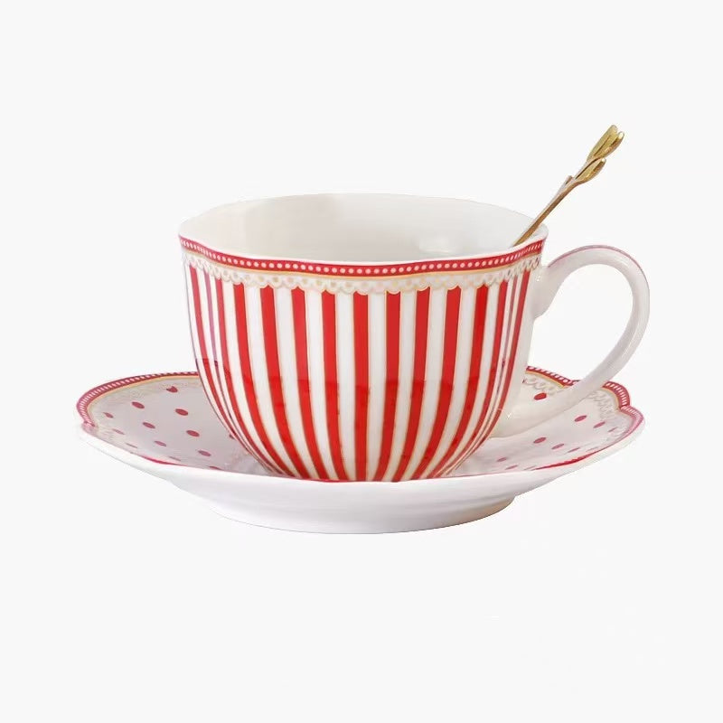Scarlet Dots Porcelain Tea Set