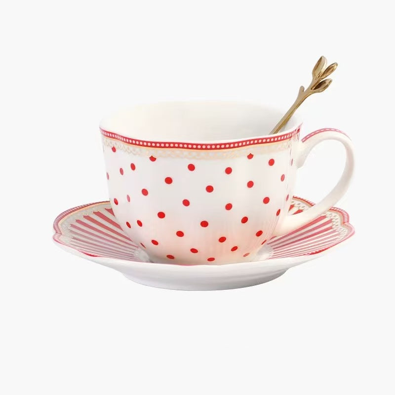 Scarlet Dots Porcelain Tea Set