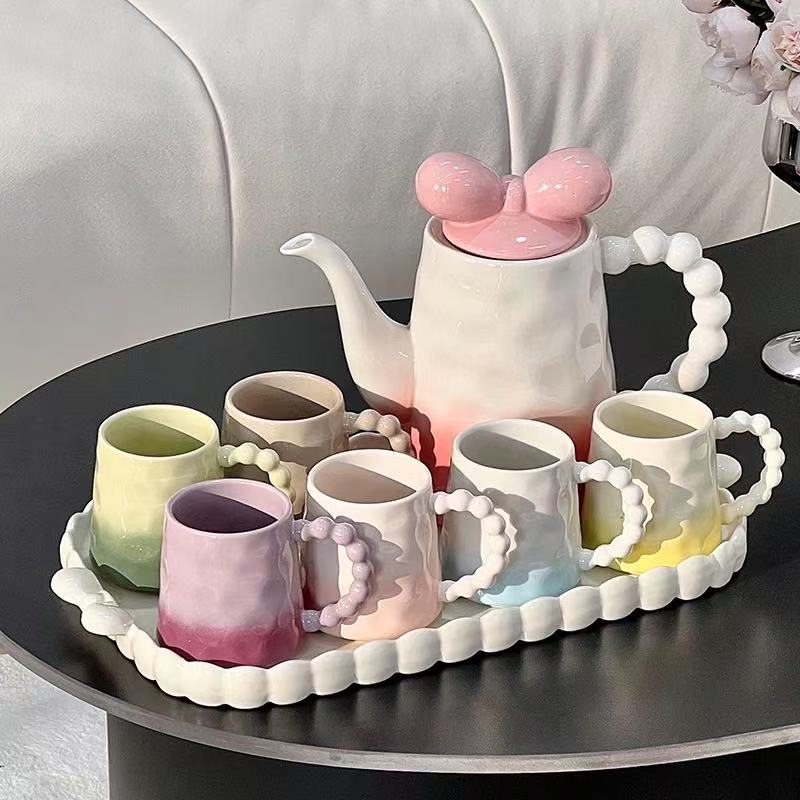 Bubble Pearl Ceramic Tea Set