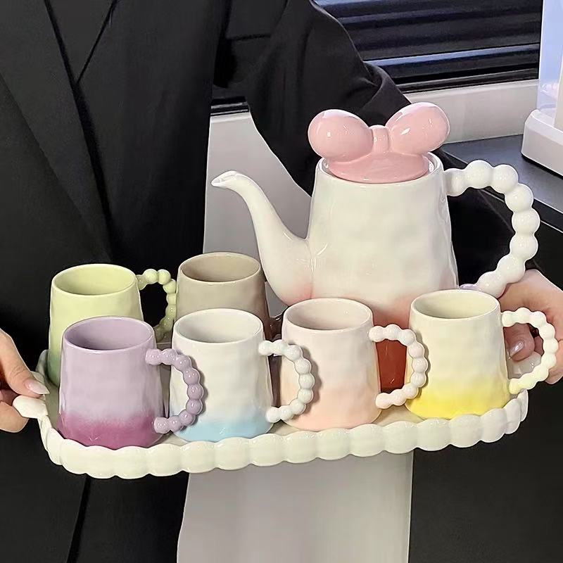 Bubble Pearl Ceramic Tea Set