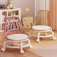 Clear Glide Rolling Stool