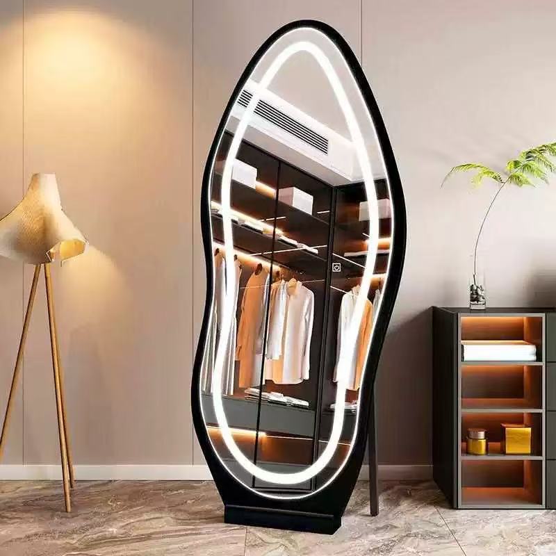 GlowCurve LED Floor Mirror
