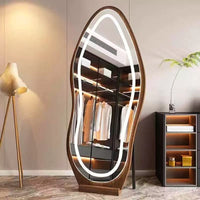 GlowCurve LED Floor Mirror