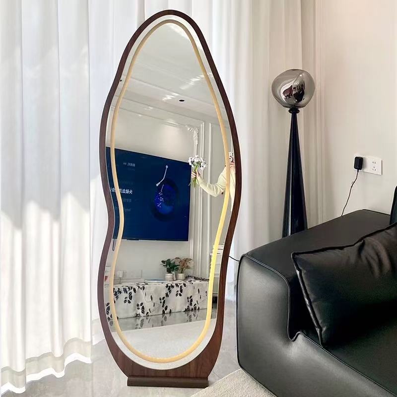 GlowCurve LED Floor Mirror