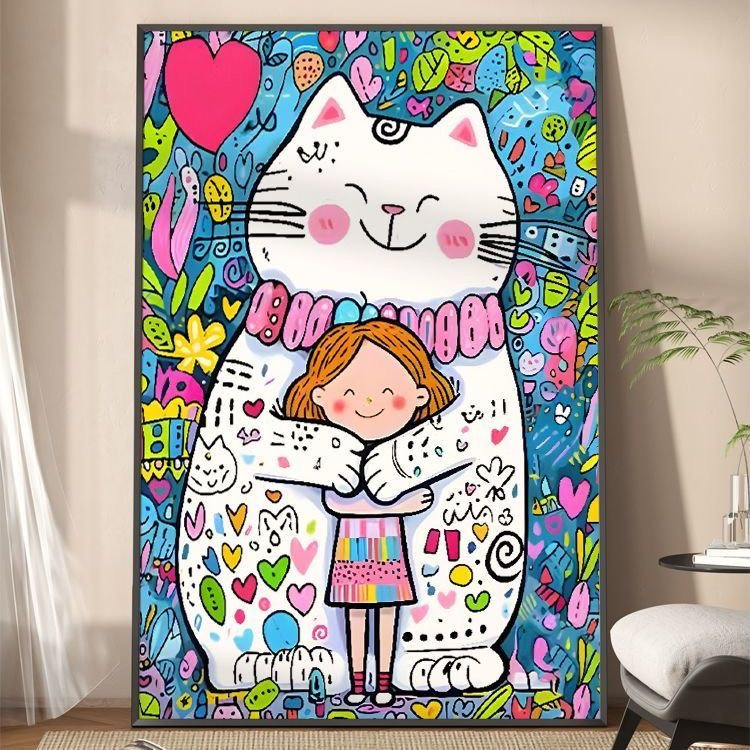 Hug Me Lucky Cat -Numbers Art Kit